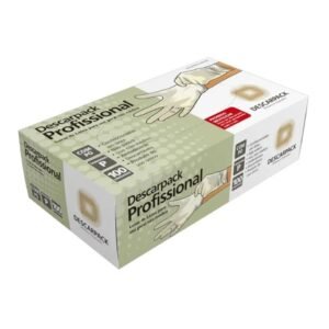 LUVA LATEX, PROFISSIONAL, COM PO, DESCARPACK, TAM P REG. ANVISA