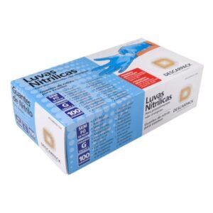 LUVA NITRILICA, SEM PO, AZUL, DESCARPACK, TAM G REG. ANVISA